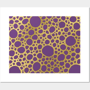 Gold Plum Purple Hand Drawn Geometric Jewel Tone Circles Posters and Art